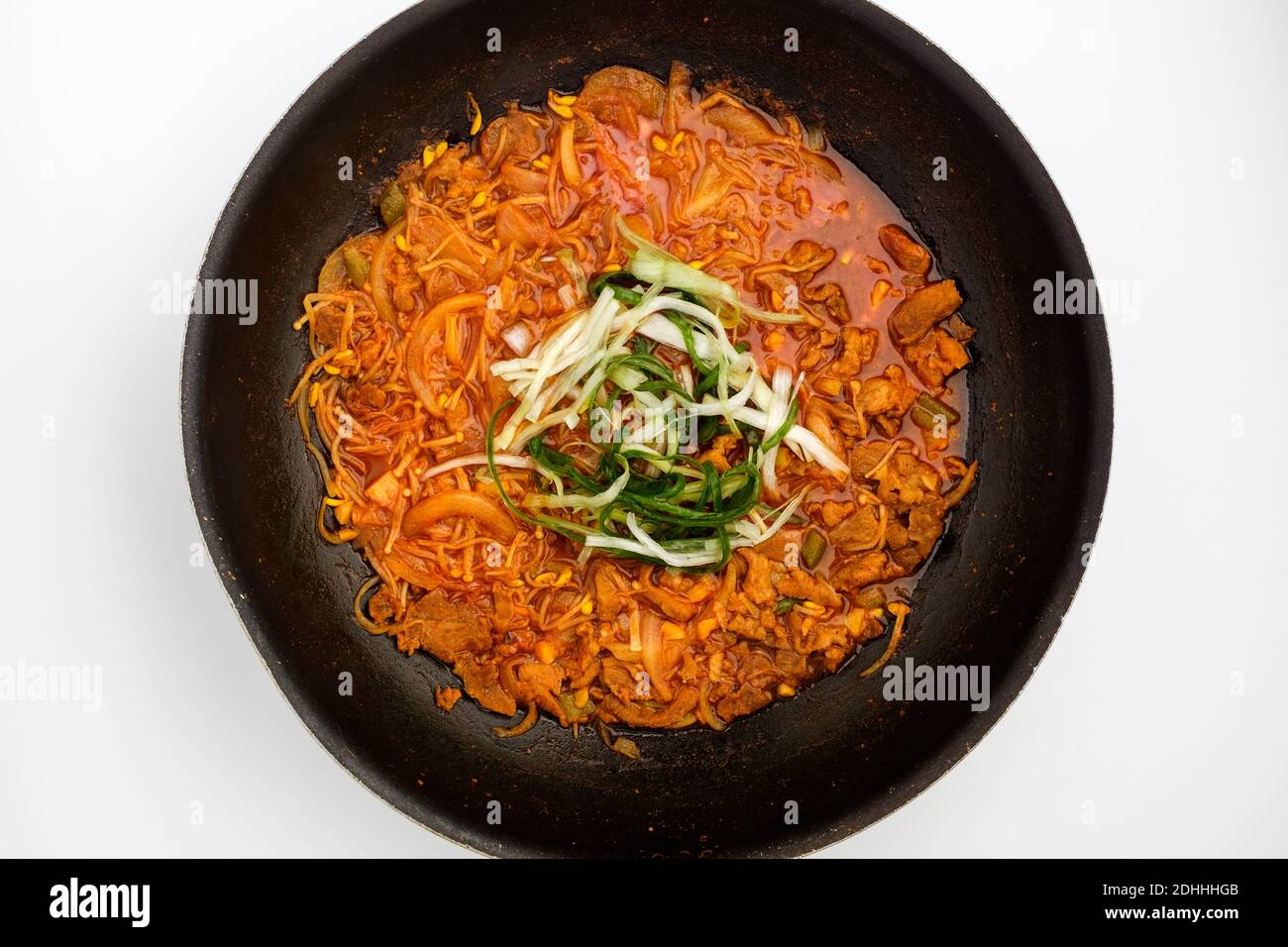 Gochujang bulgogi on white background Stock Photo