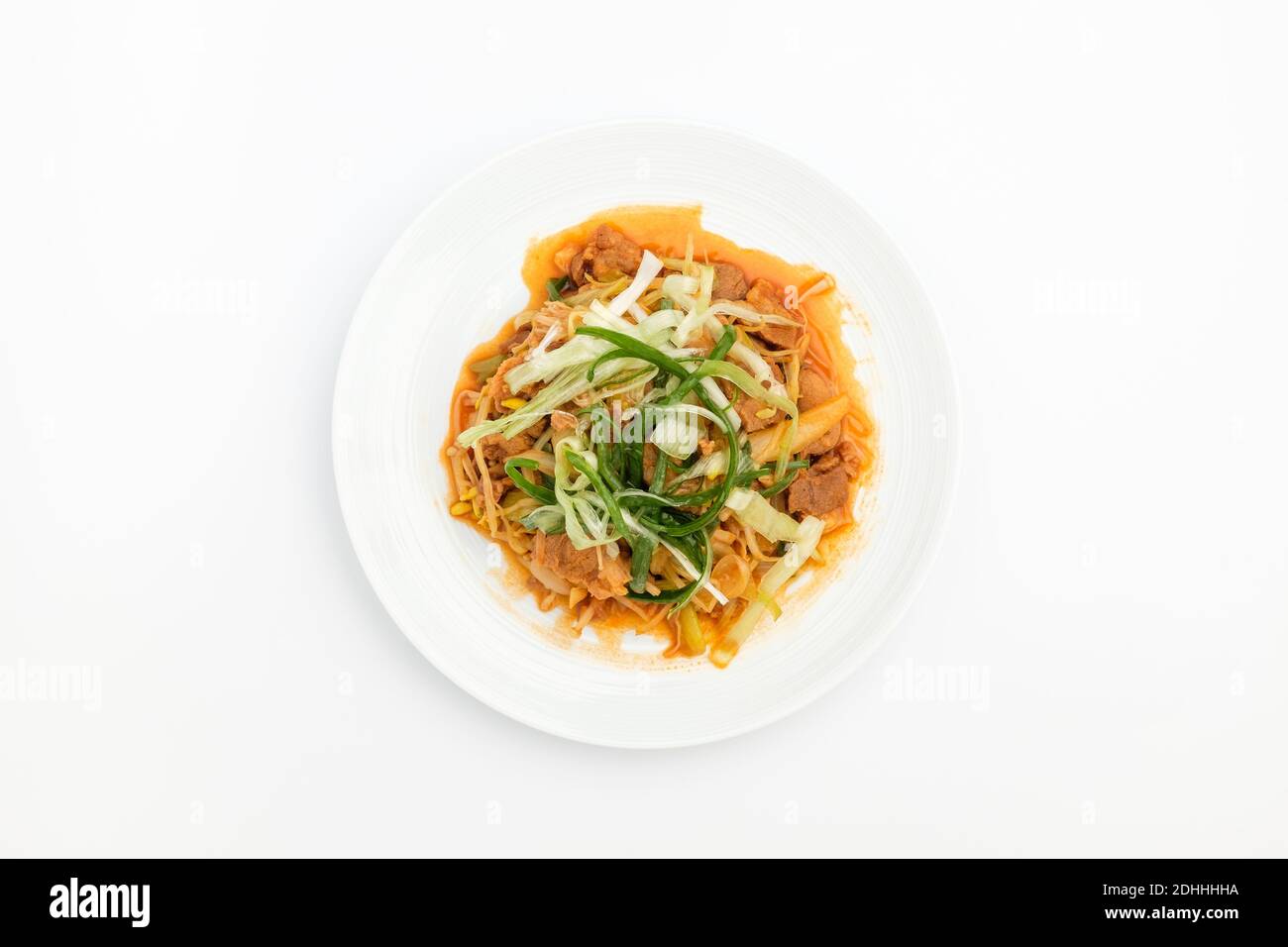 Gochujang bulgogi on white background Stock Photo