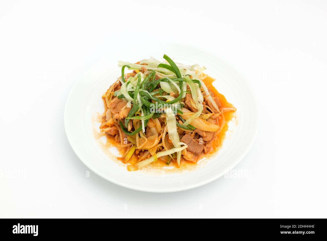 Gochujang bulgogi on white background Stock Photo