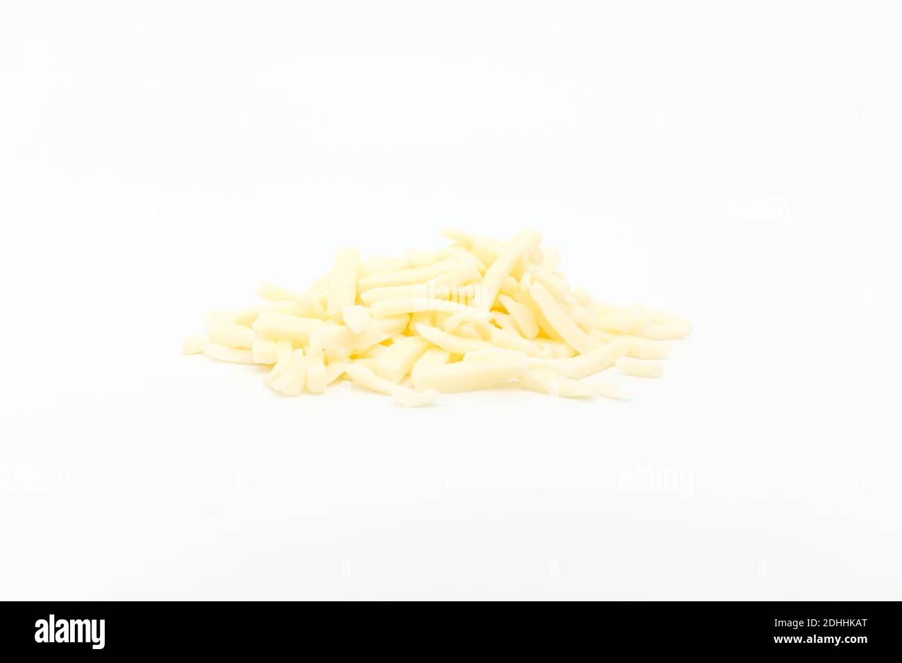 Mozzarella cheese sliced on white background Stock Photo Alamy