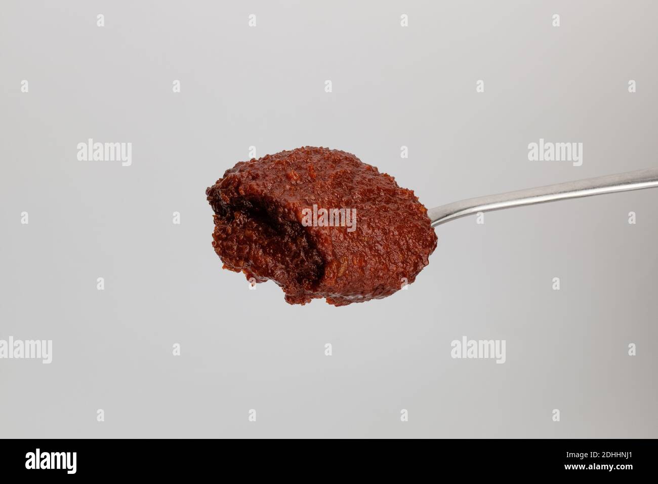 Meat dipping sauce on white background Stock Photo Alamy