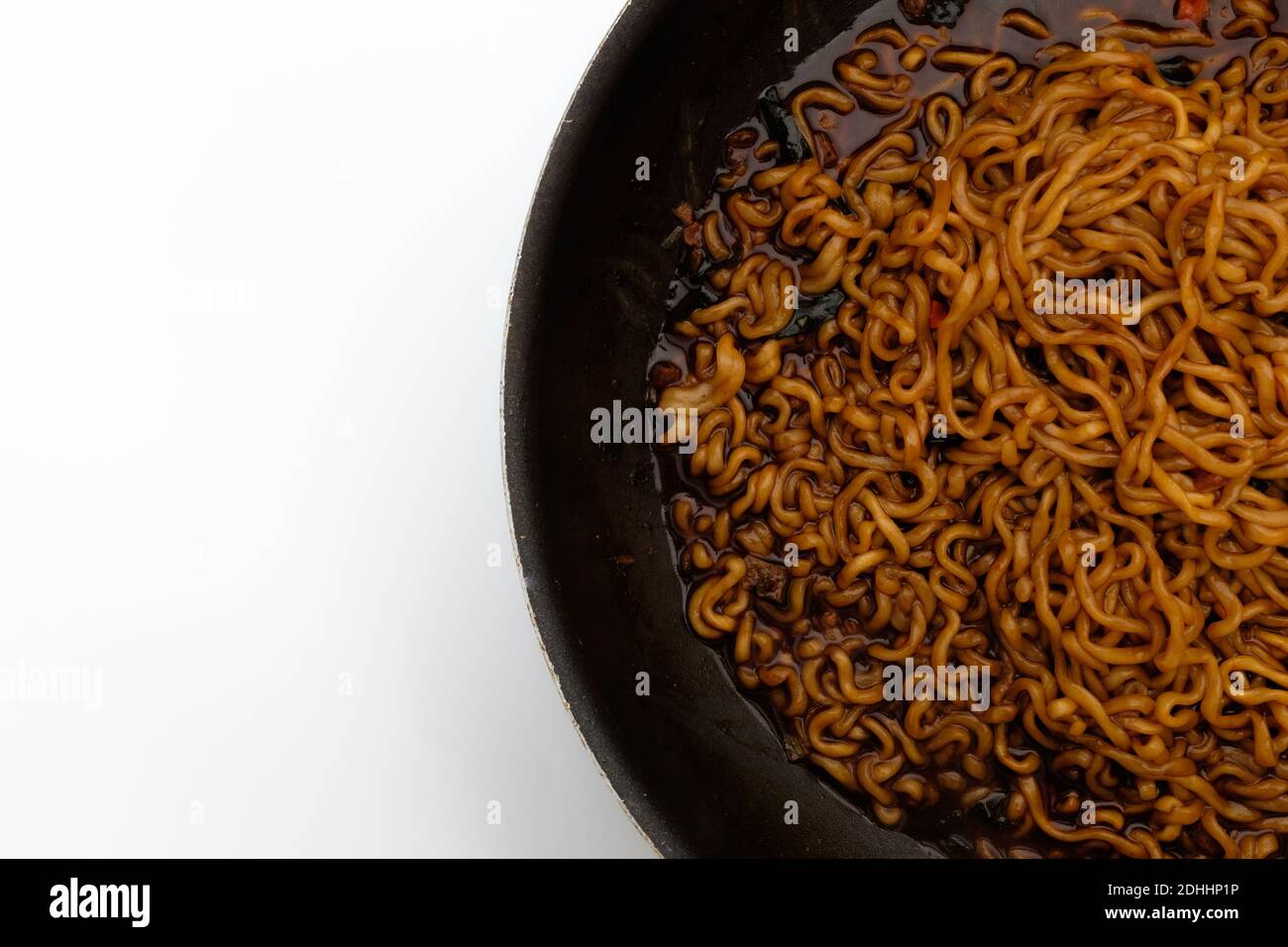 Jjajang ramen on white background Stock Photo - Alamy