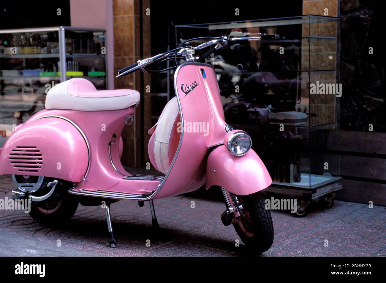 Vietnam, Hoi Han, Vespa Scooter Stock Photo