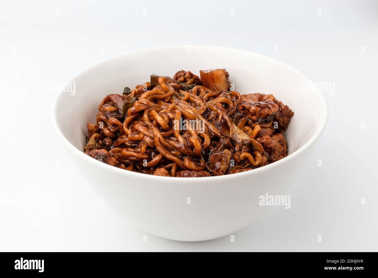 Jjajang ramen on white background Stock Photo - Alamy