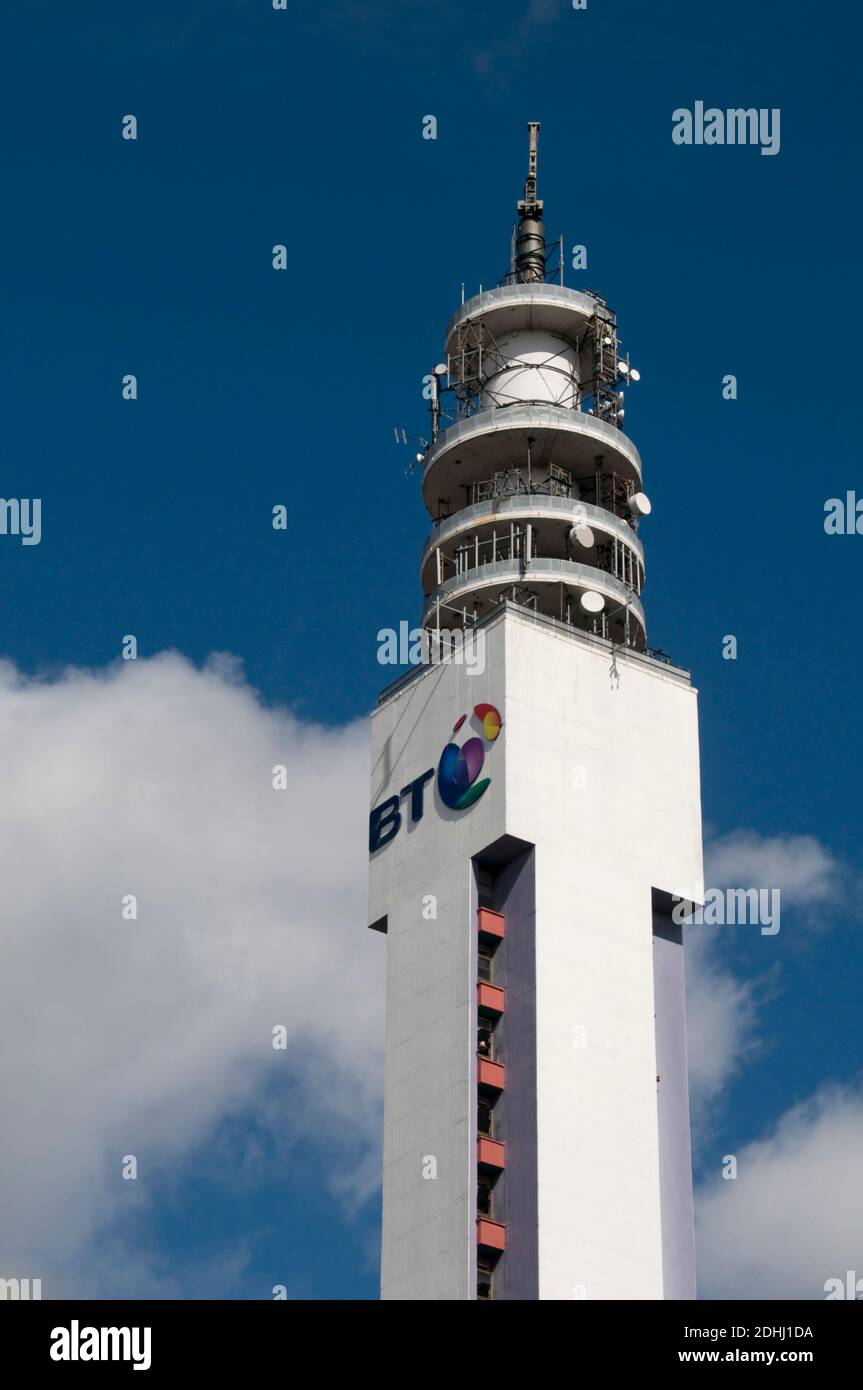 The BT Tower Formerly Known As The Post Office Tower And The GPO Tower In Lionel Street Birmingham City Centre Birmingham England UK Stock Photo