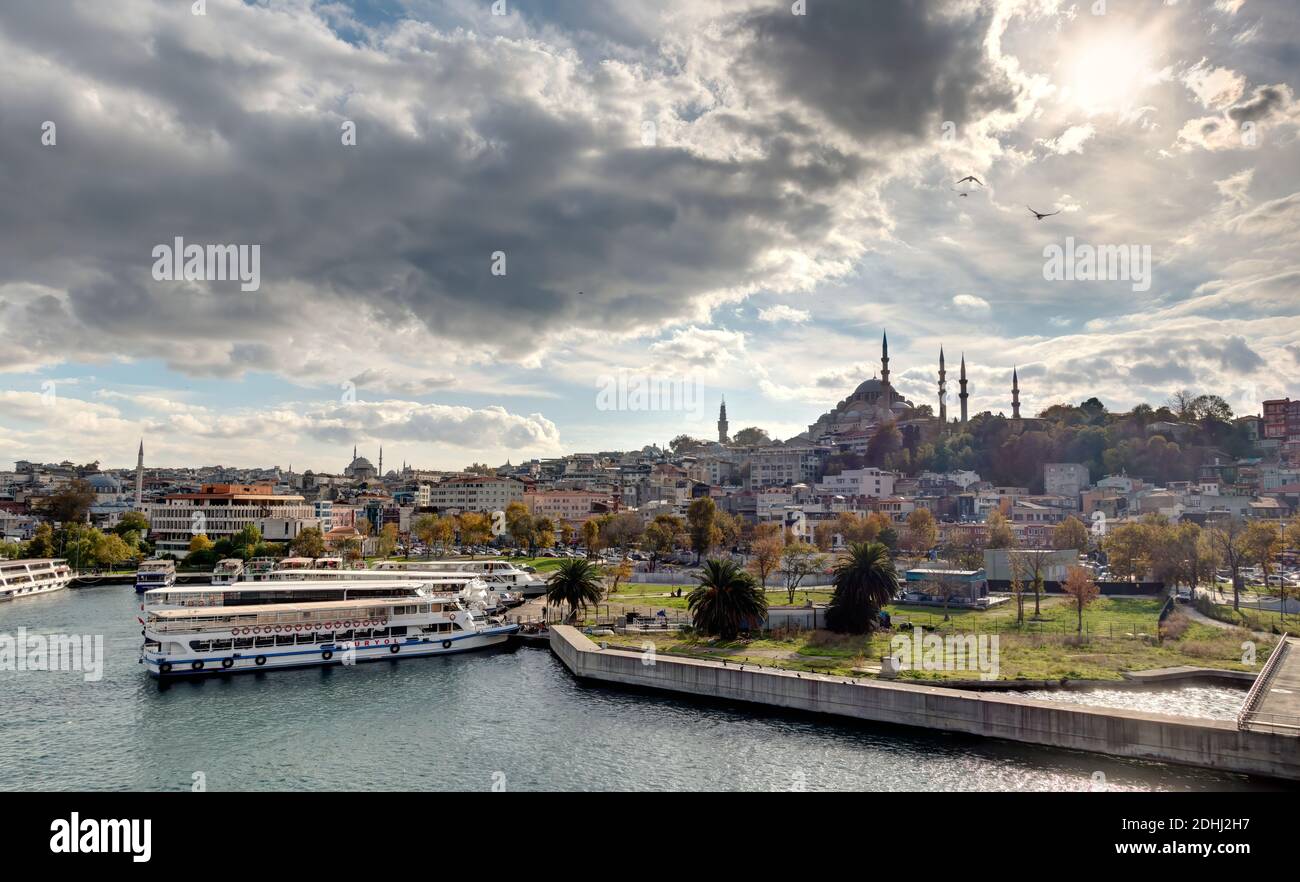 Istanbul cityscape, HDR Image Stock Photo - Alamy