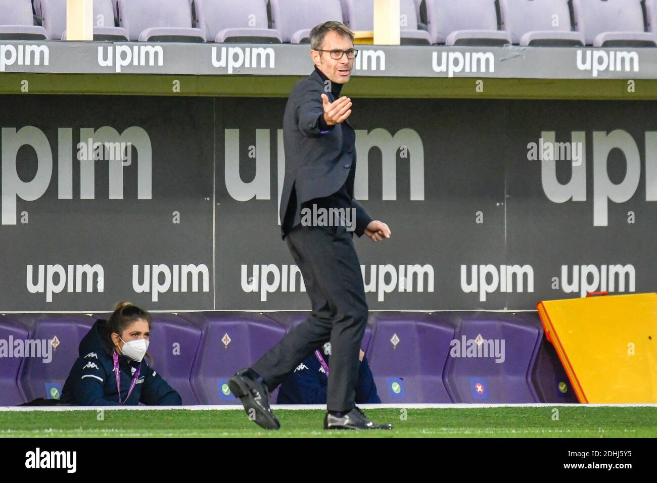 Antonio Cincotta (Head Coach Fiorentina Femminile) with the team during ACF  Fiorentina Femminile vs