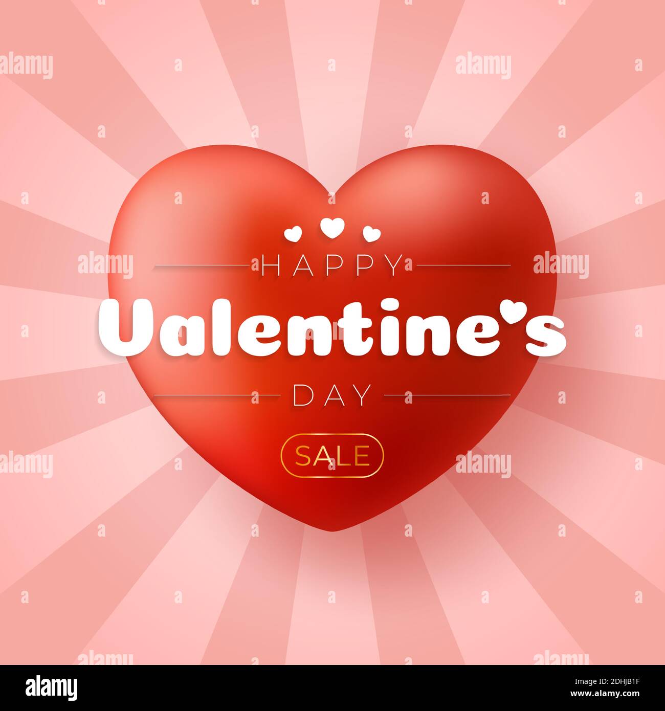 Valentines day sale background with balloons heart pattern. Vector ...
