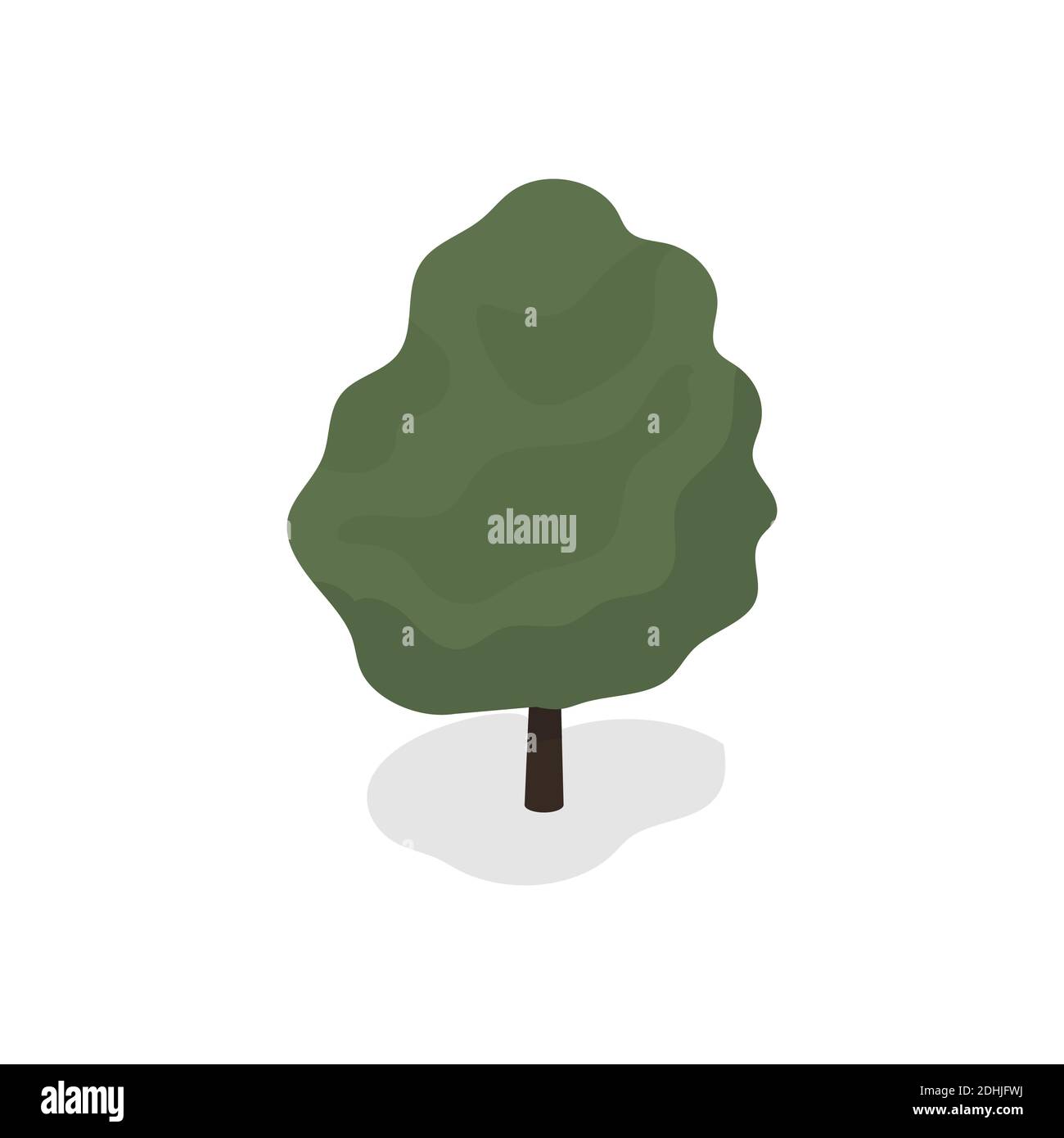 Green tree on white background. Vector illustration Stock Vector Image ...
