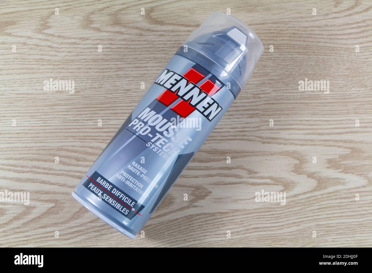 Primelin France, February 13, 2020 Mennen shaving cream aerosol