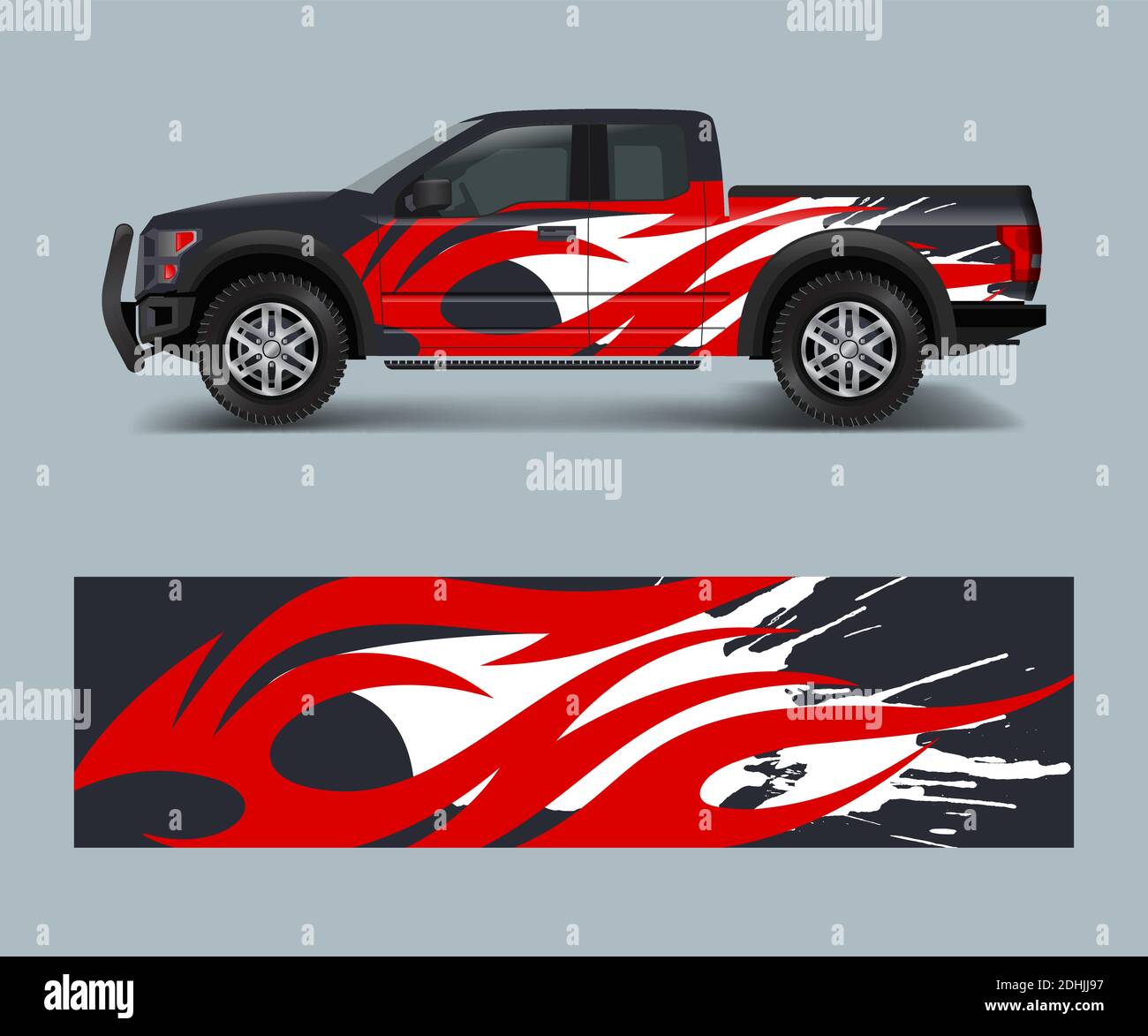 modern design for truck graphics vinyl wrap vector Stock Vector Image