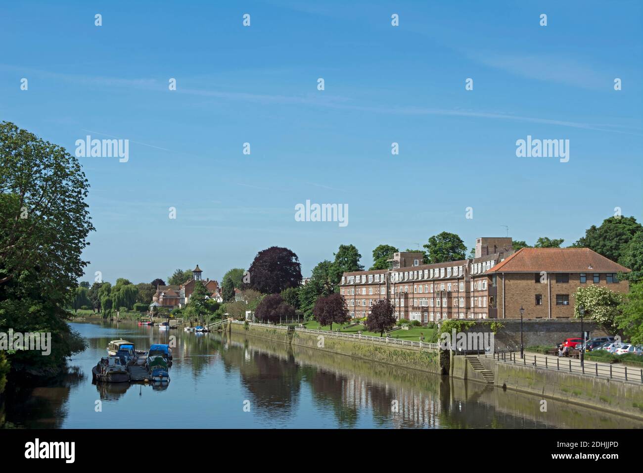 the river thames at twickenham, middlesex, england, seen from the eel