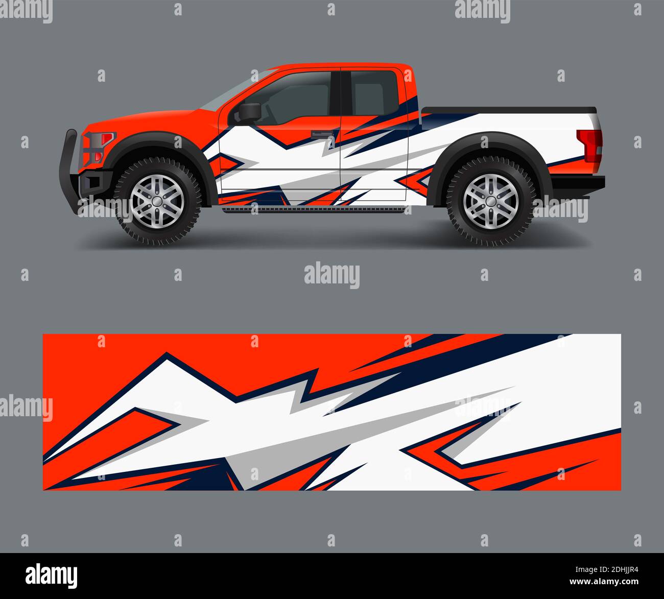 truck and cargo van wrap vector, Car decal wrap design. Graphic ...