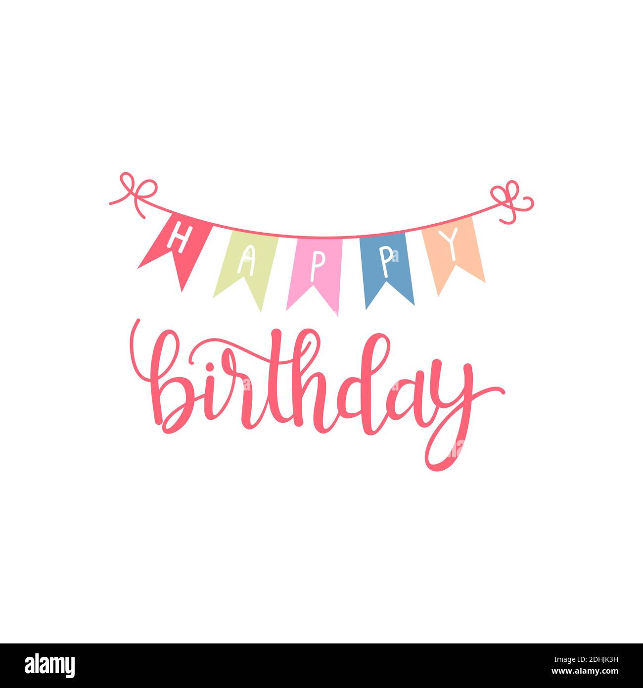 Happy Birthday - vector birthday card, party invitation, banner, eps10 Stock Vector