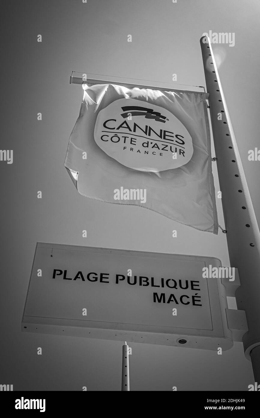 The beach and beach clubs at the Croisette in Cannes CITY OF CANNES