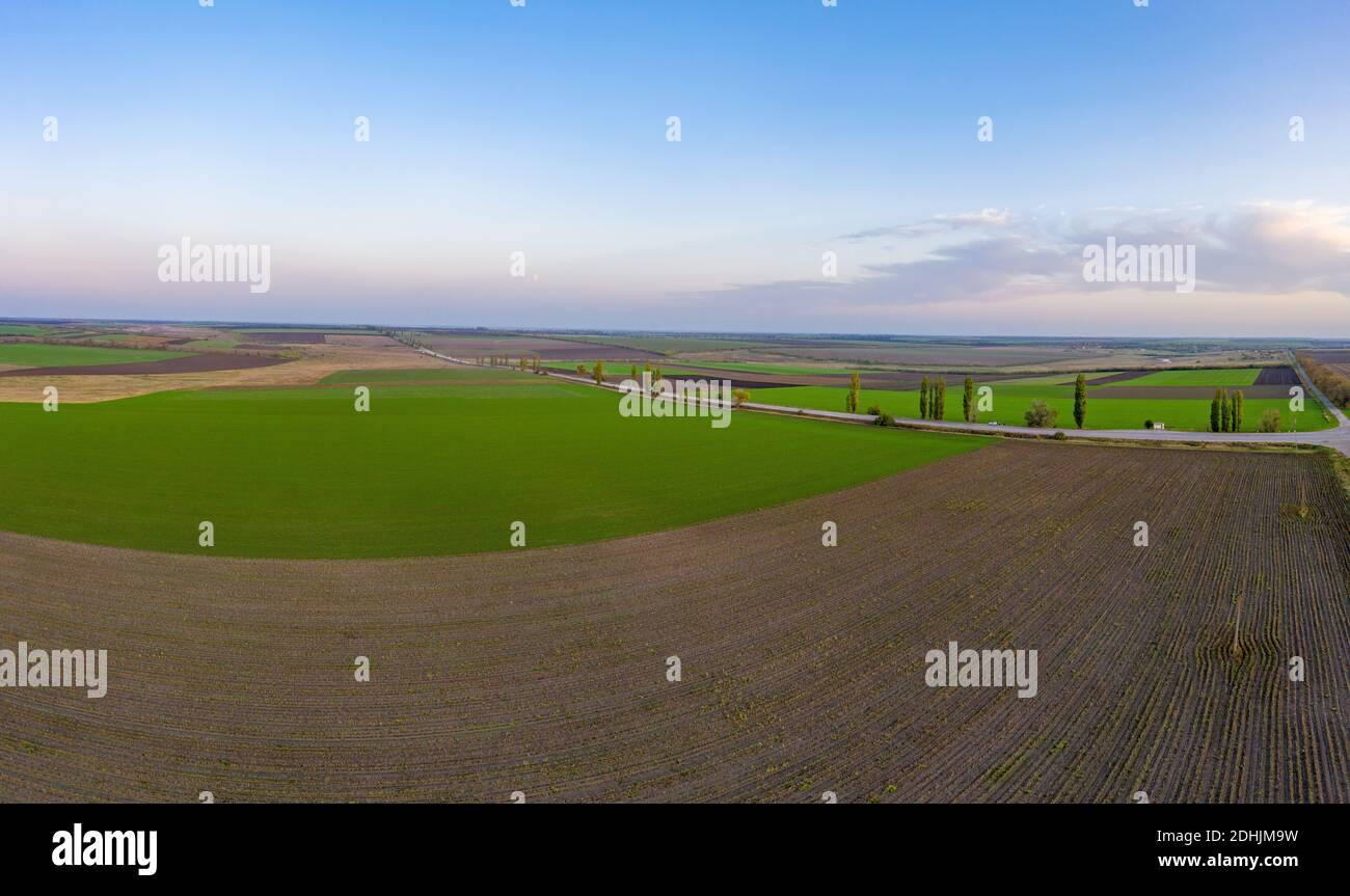 Flying over beautiful natural wheat hi-res stock photography and images ...