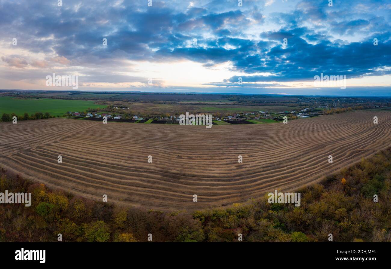 Aerial shot large wheat field hi-res stock photography and images - Alamy