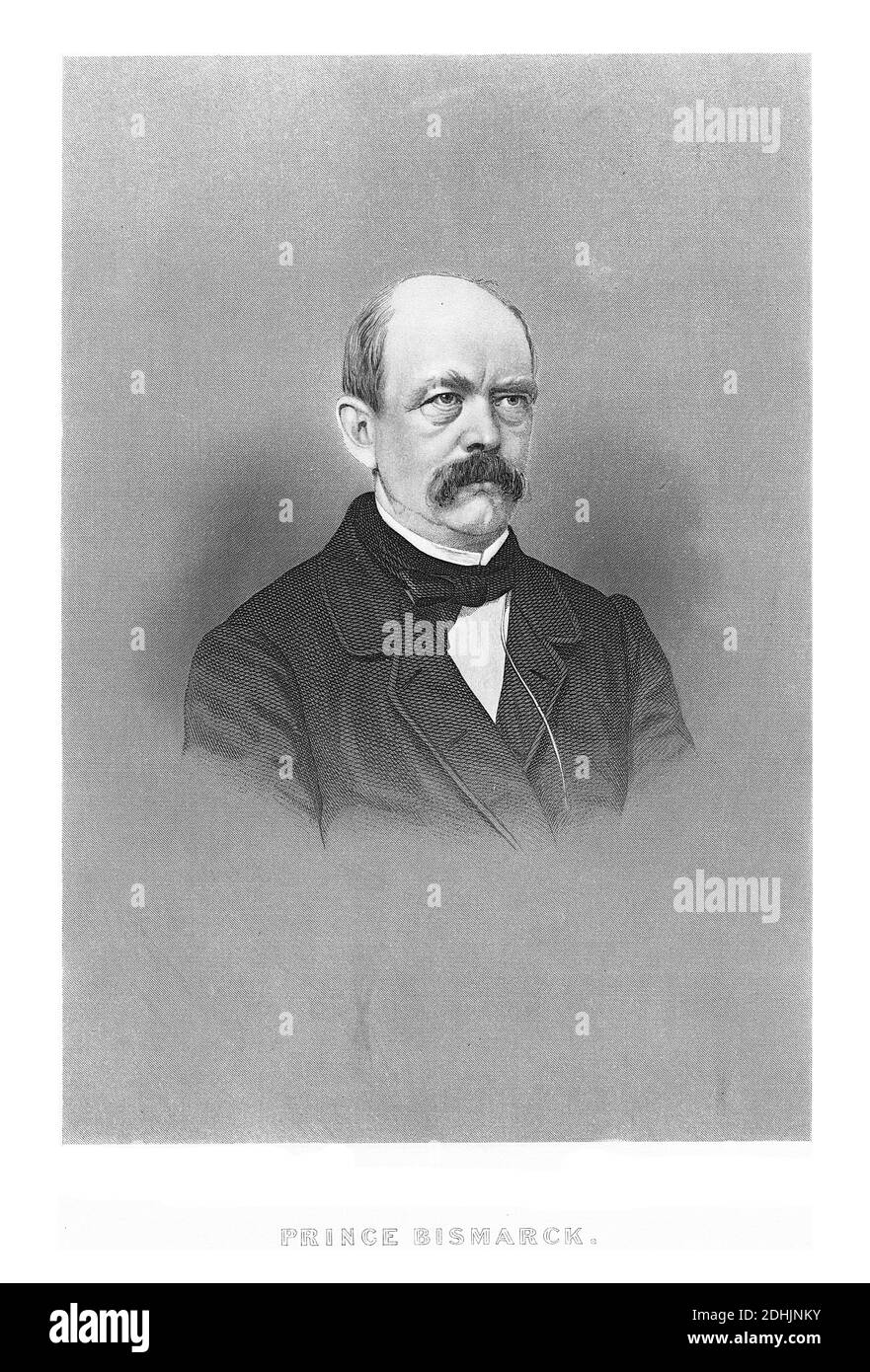 19th Century Illustration Of Portrait Of Prince Bismarck Otto Von Bismarck 1 April 1815 30 July 18 Was A Conservative Prussian Statesman Who Stock Photo Alamy