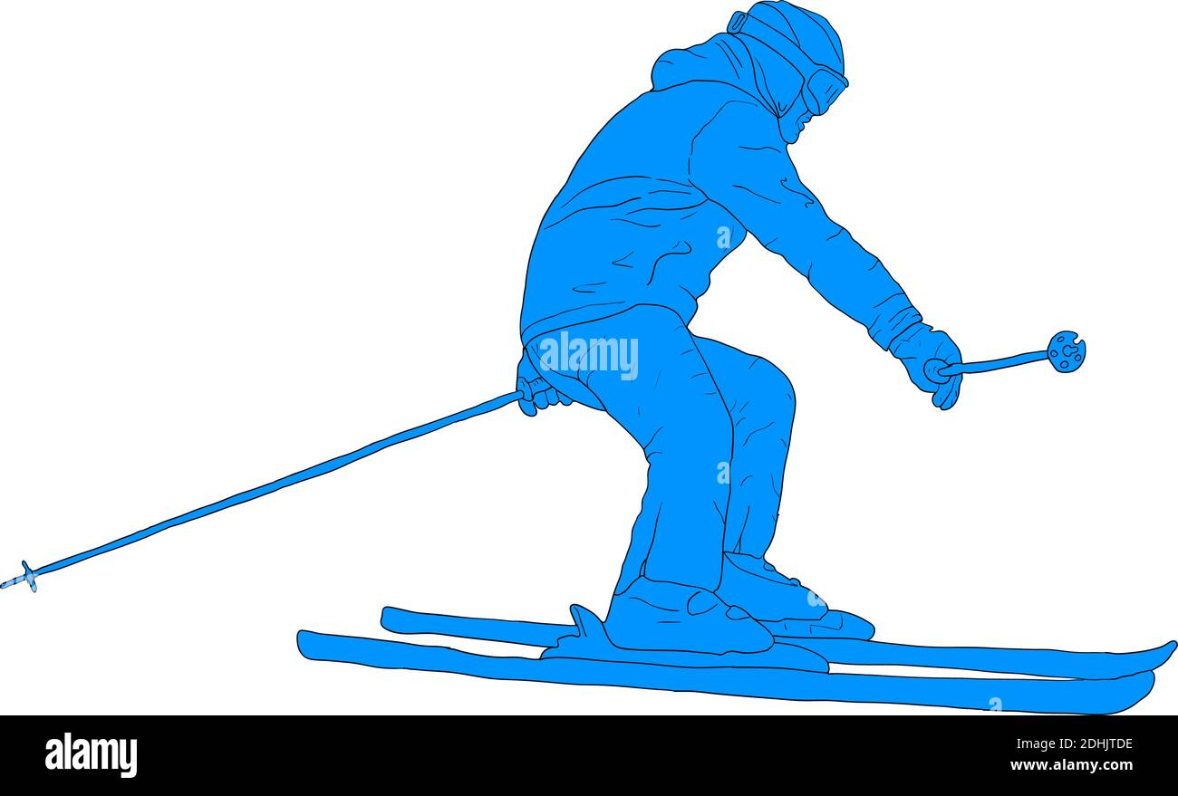 Sketches silhouettes snowboarders on white background illustration. Stock Vector