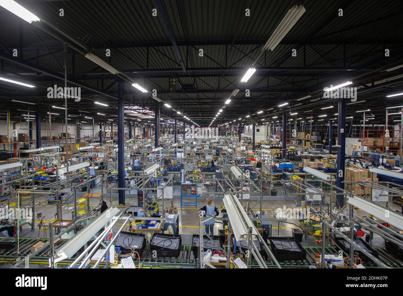 Samsonite production site in Oudenaarde, Belgium Stock Photo
