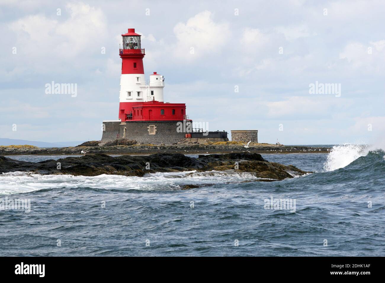 Longstone Lighthouse, Farne Islands, Northumberland, UK Stock Photo