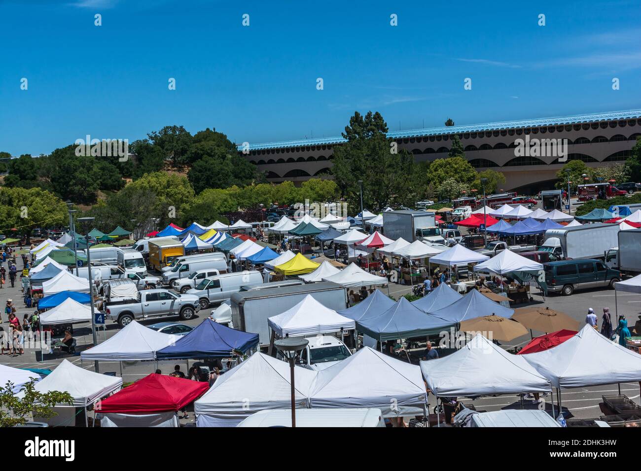 Marin County,California,USA - June 3, 2018 : View of Sunday Marin Farmers  Market Stock Photo