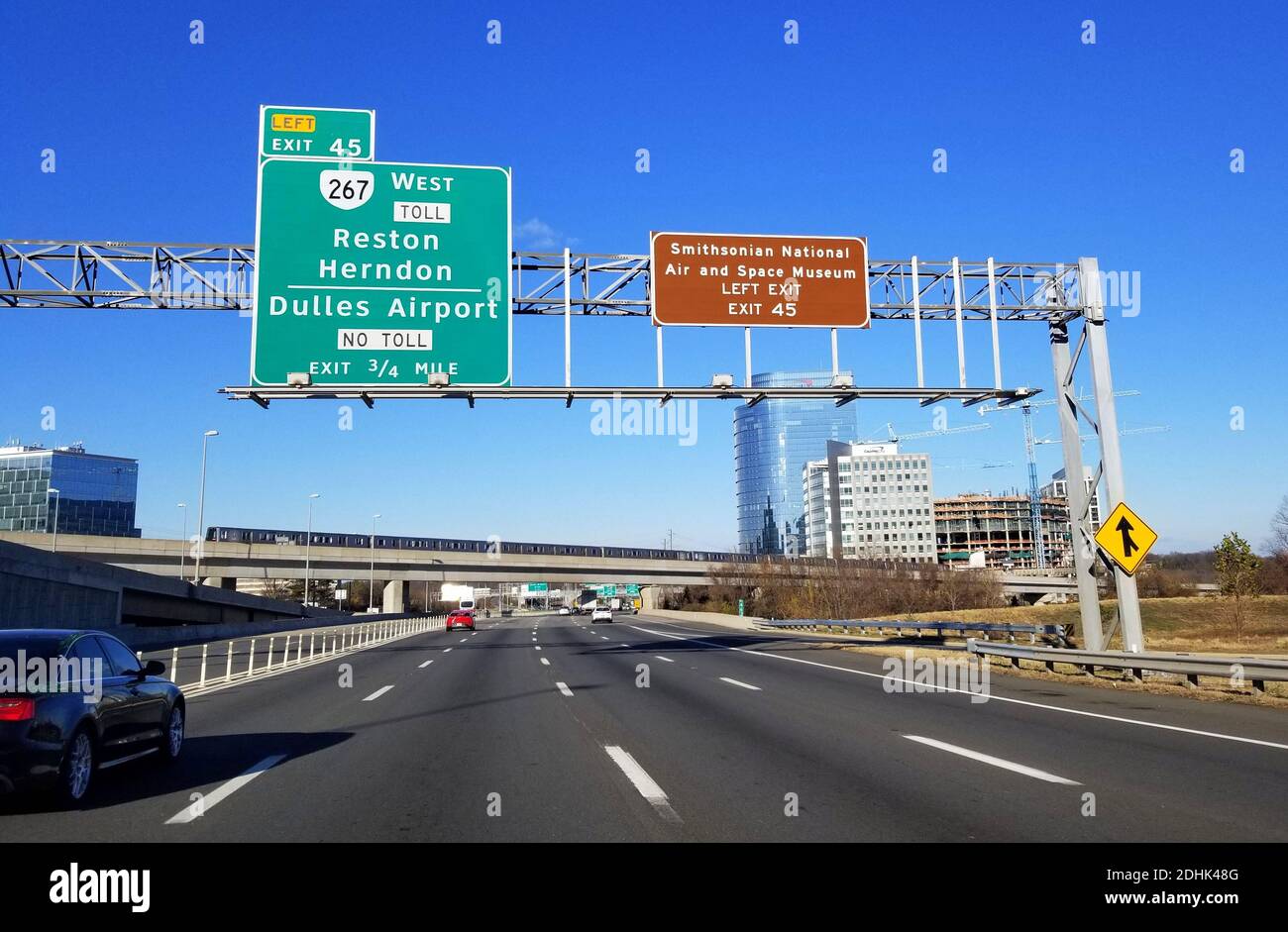 McLean, Virginia, U.S.A - December 6, 2020 - The view of the traffic on