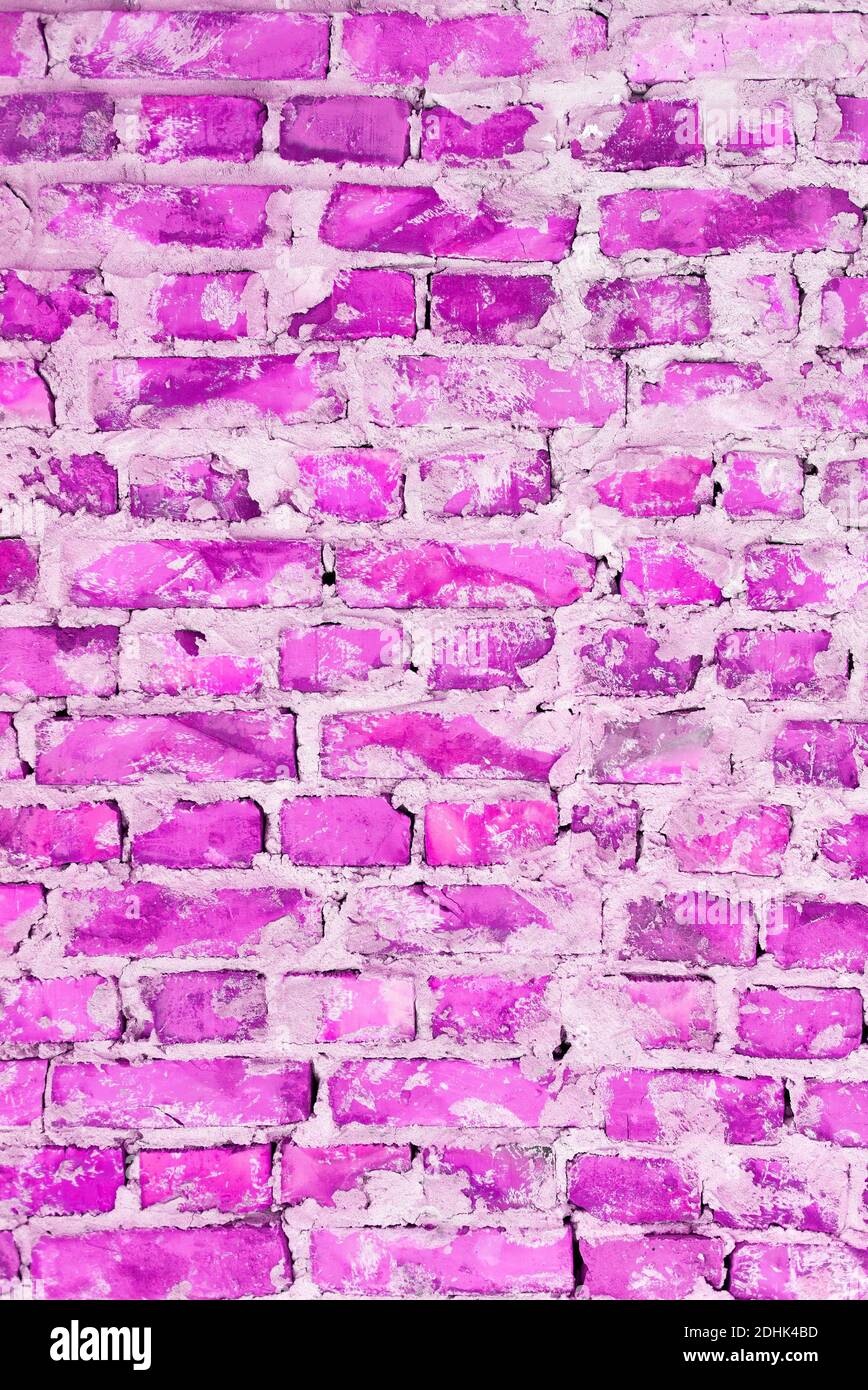 A pink brick abstract texture background. Brick wall Stock Photo - Alamy