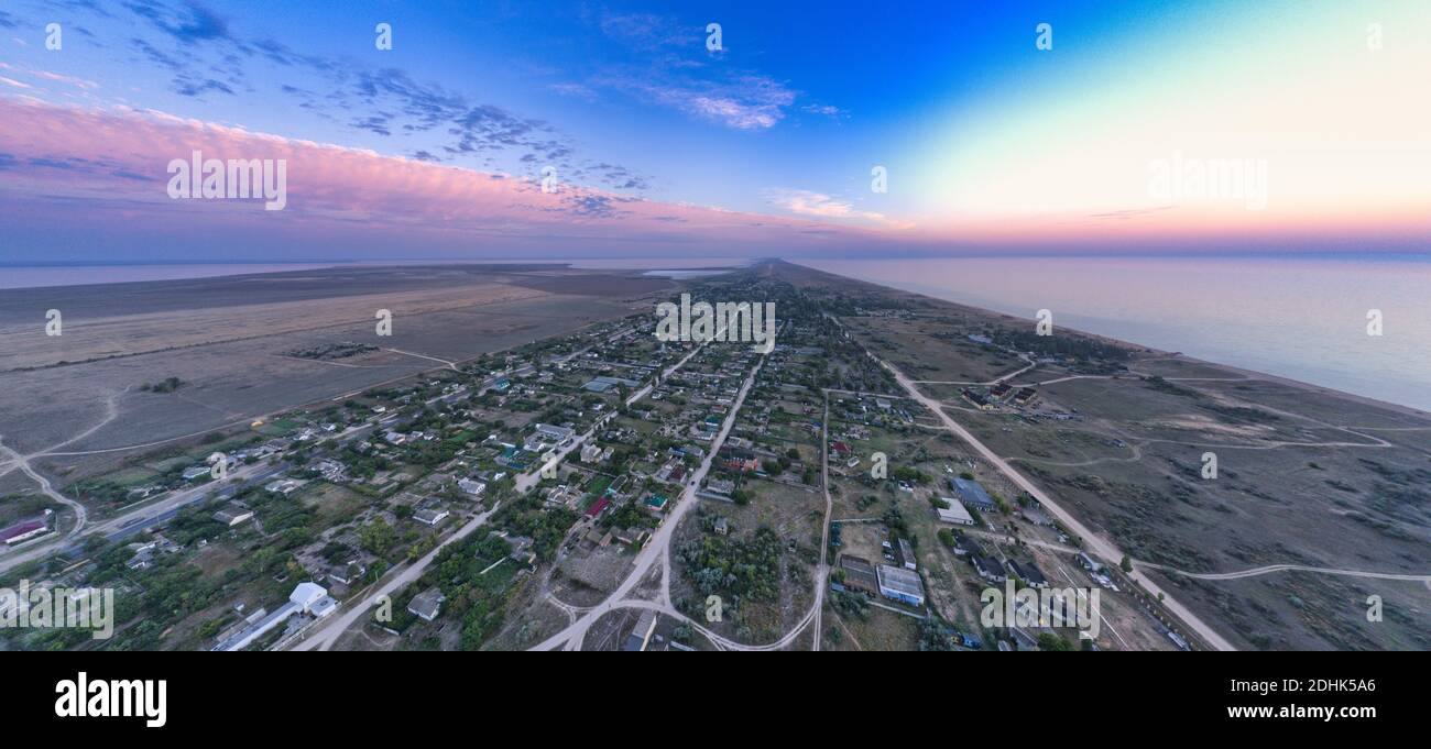 Tidy and small houses in sandy streets. Beautiful and peaceful village