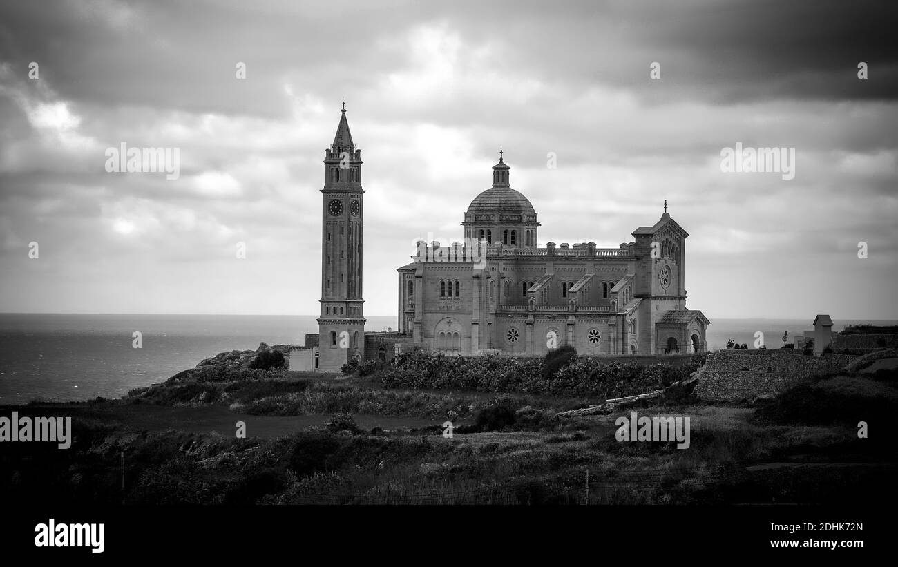 Famous Ta Pinu Shrine - a popular church on the Island of Gozo - MALTA, MALTA - MARCH 5, 2020 Stock Photo