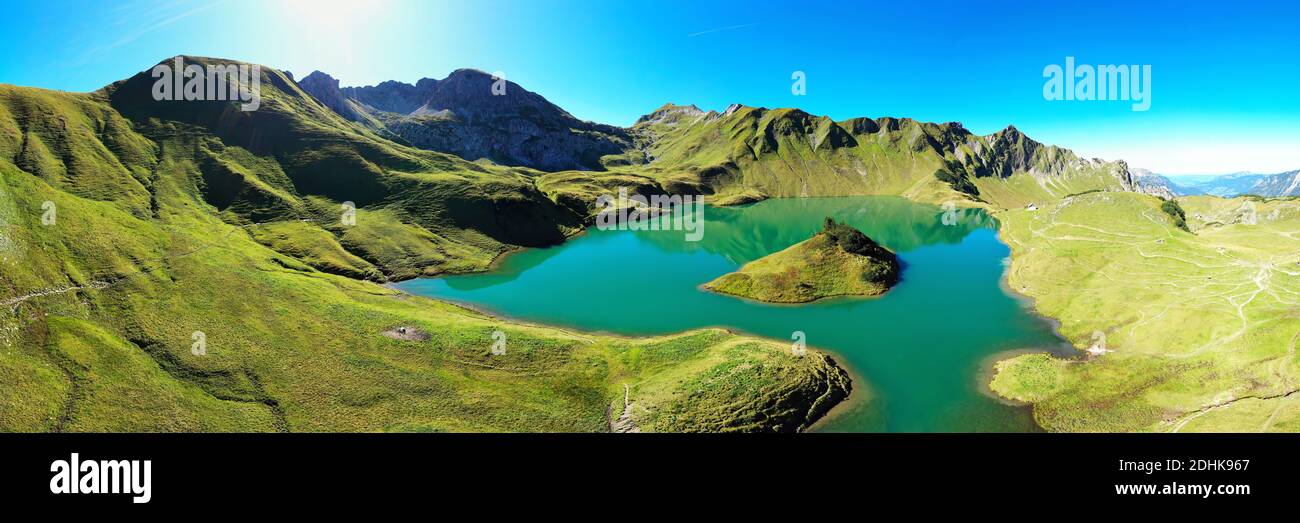 The Schrecksee Is A Fantastic Lake In The Bavarian High Alps Stock Photo