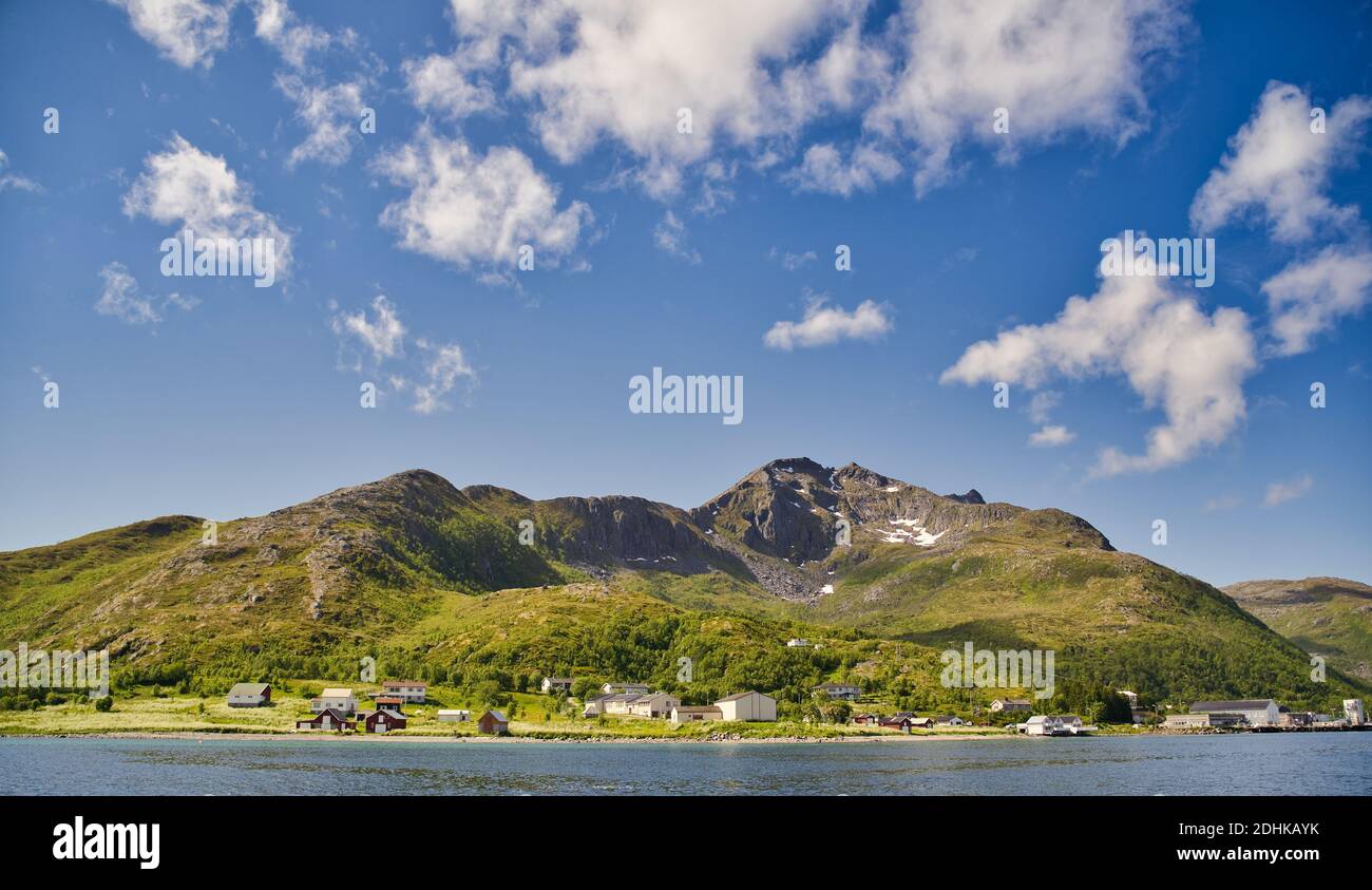 A landscape view with blue sky and white clouds Stock Photo - Alamy
