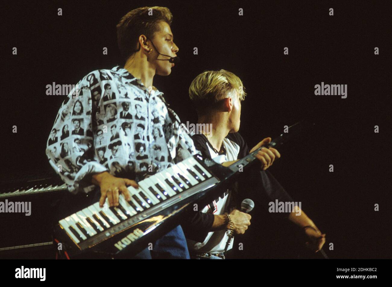 Michael Szumowski and David Dixon from Indecent Obsession live at the London Arena. London, April 23, 1990 | usage worldwide Stock Photo