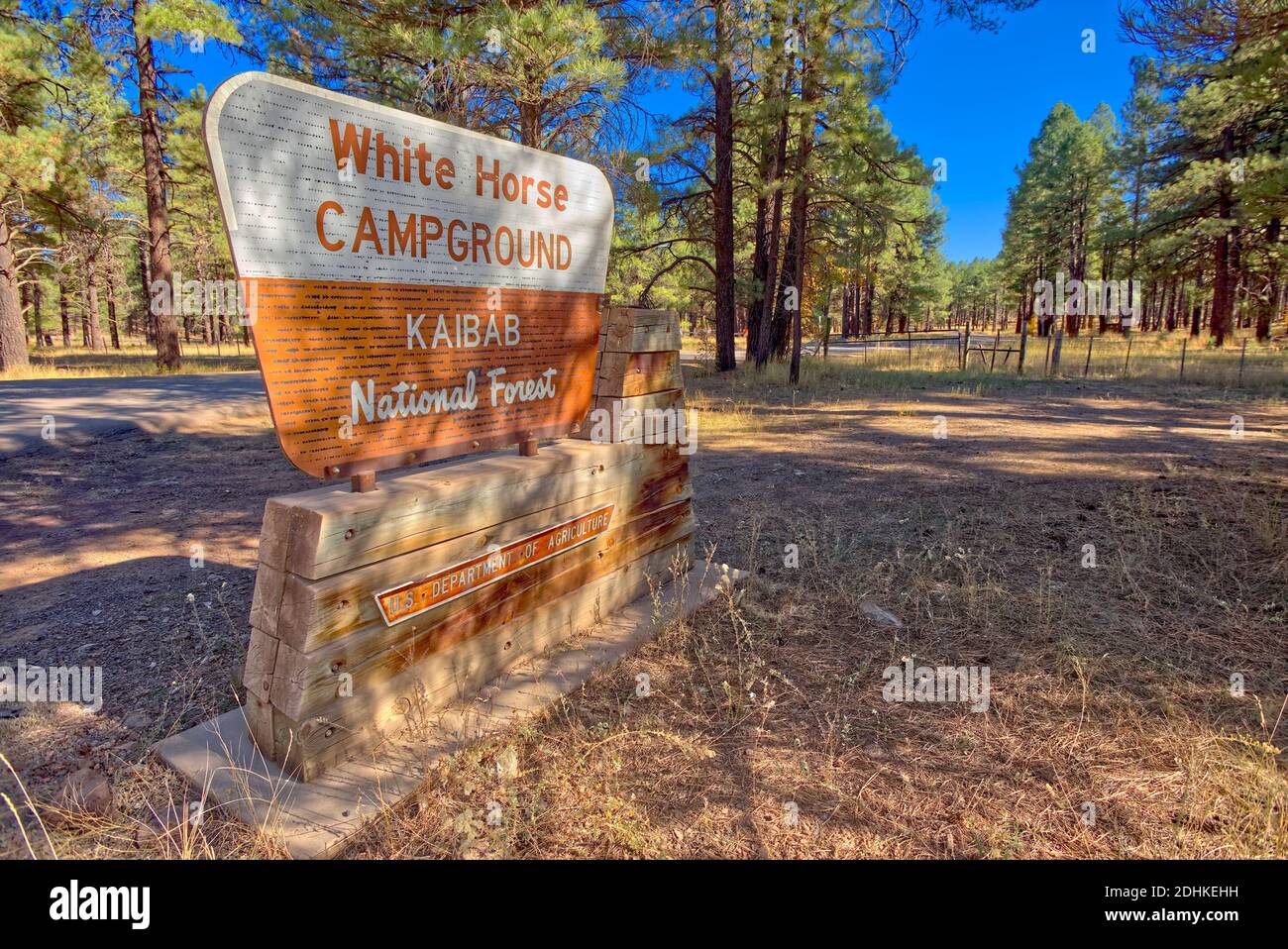 The Entrance Sign for the White Horse Lake Campground in the Kaibab