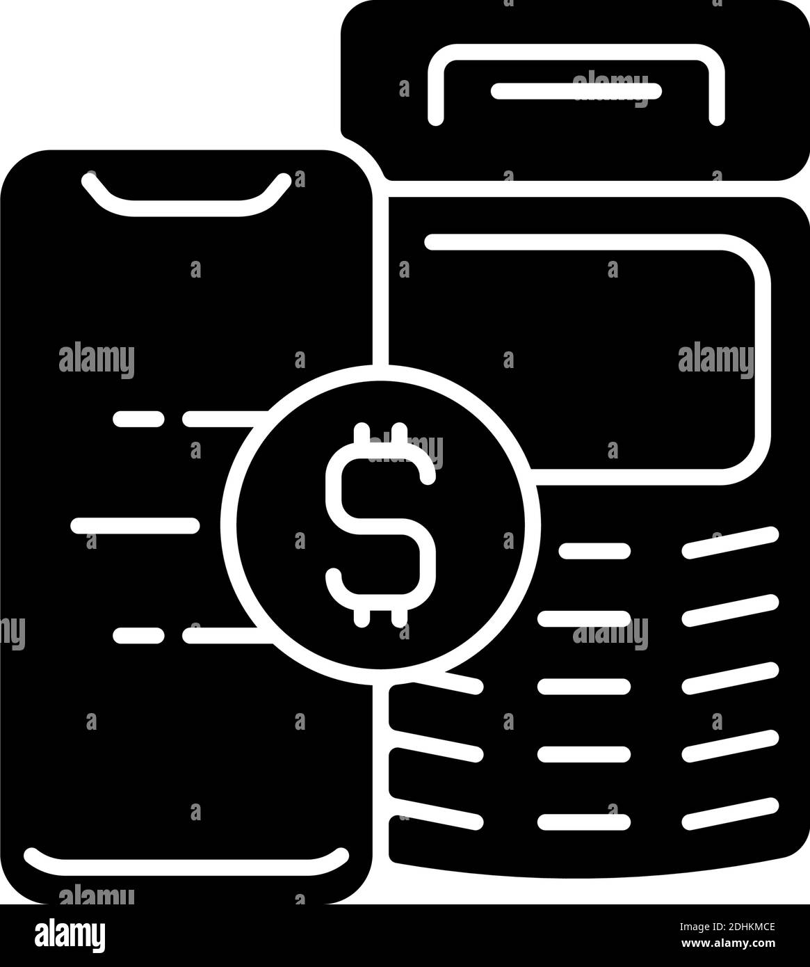 Transaction fee icon black Stock Vector Images - Alamy