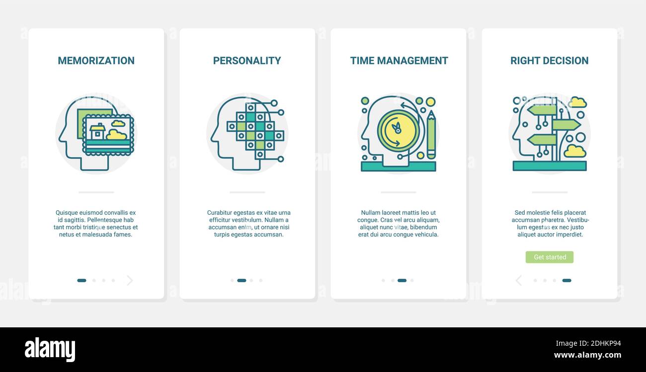 Time management, personalization, brainstorm vector illustration. UX ...