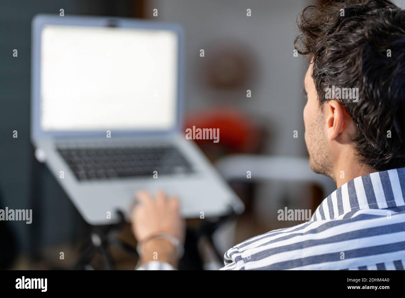 work from home with the computer in the office Stock Photo - Alamy