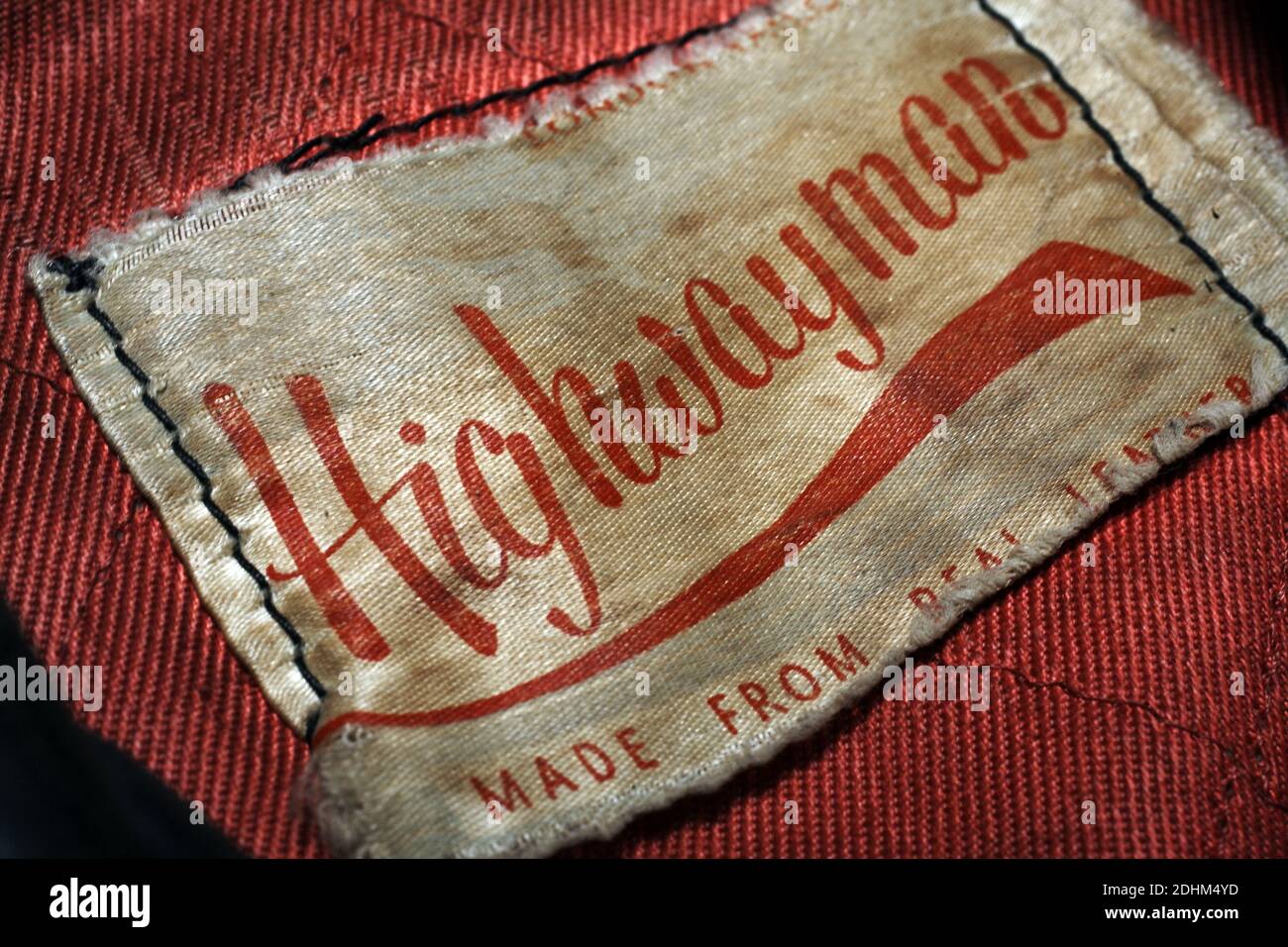 1960s Highwayman label, a sub: brand of Lewis Leathers. Stock Photo