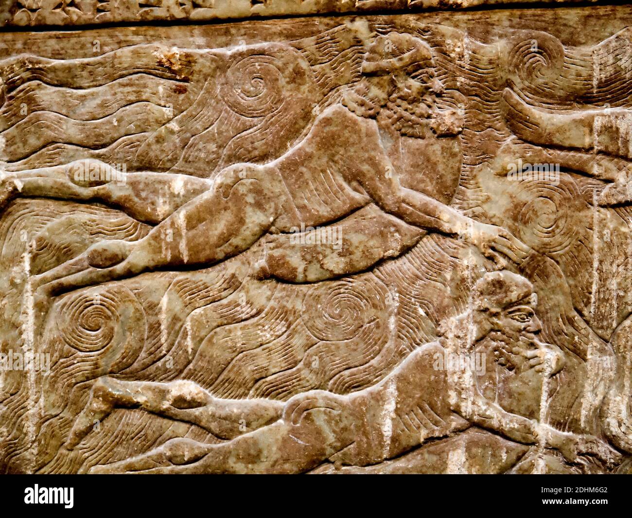 Assyrian Exhibits In The British Museum In London This Wall Relief