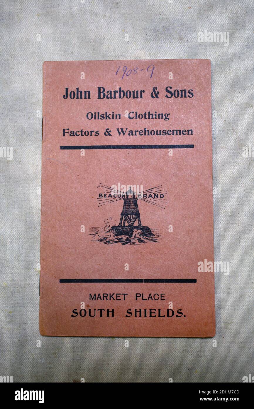 United Kingdom /South Shields/ Best of British/ Barbour/Maker of jackets  and other lifestyle clothing/ The first Barbour catalogue, from 1908 Stock  Photo - Alamy