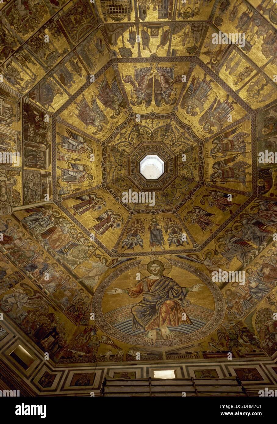 Italy, Florence. Baptistry of San Giovanni. Ceiling mosaic of the dome, 13th-14th centuries. Stock Photo