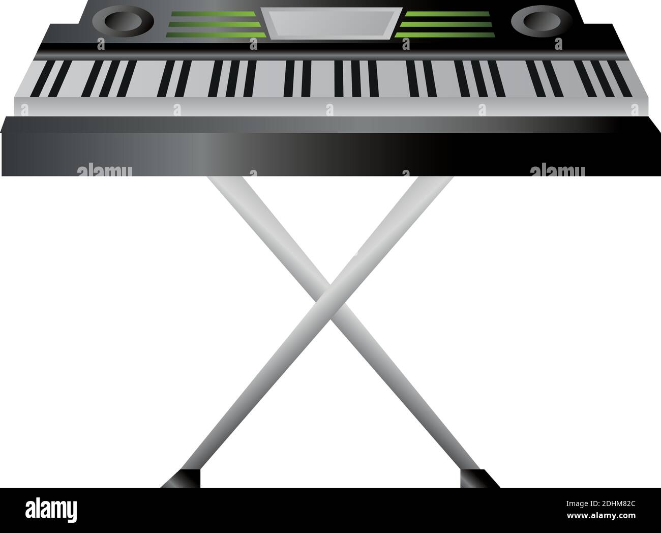 synthesizer keyboard musical instrument vector illustration detailed ...