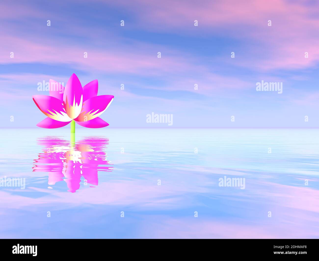 Zen lily flower 3D render Stock Photo Alamy