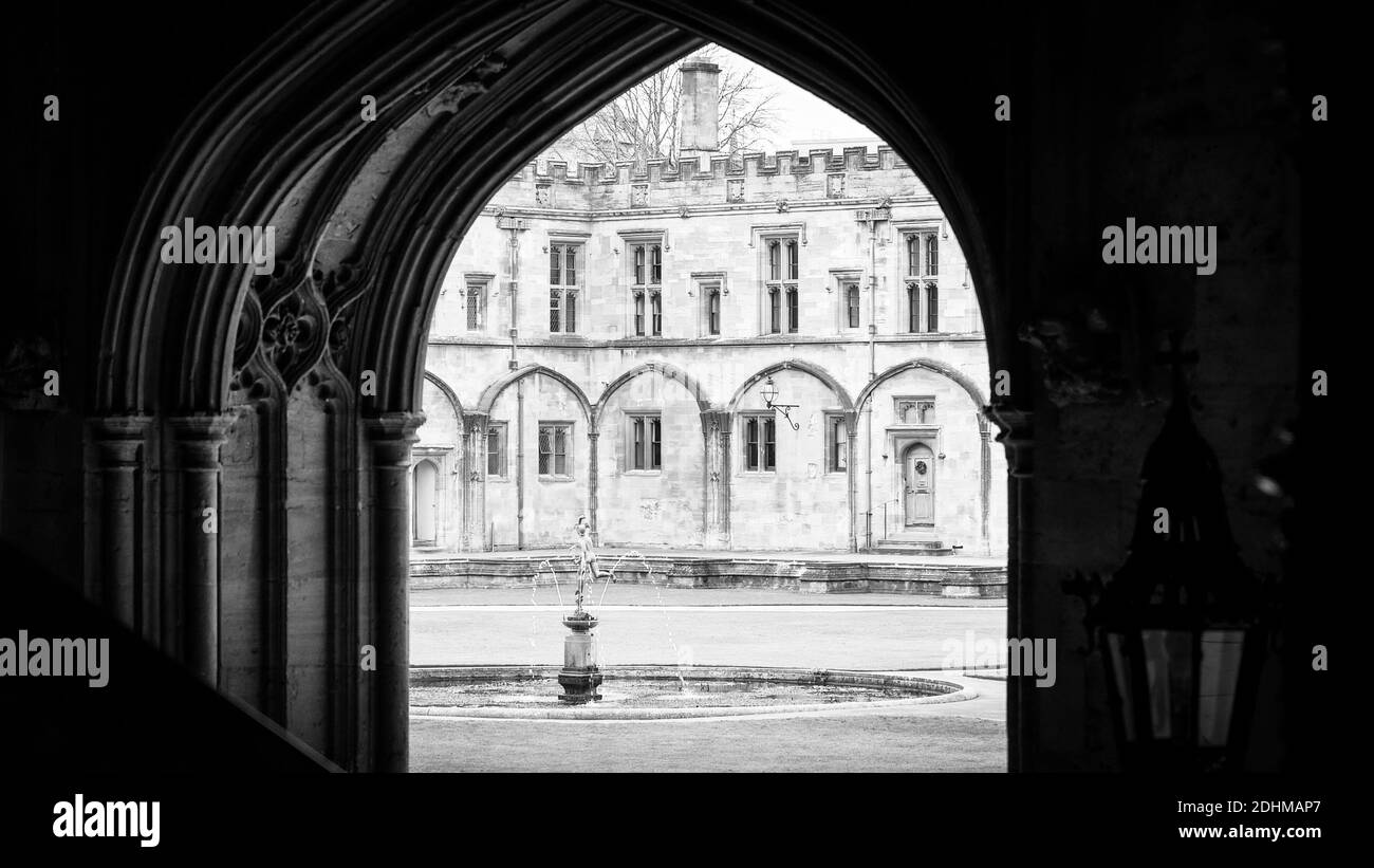 Christ Church Cathedral and Oxford University in Oxford England in