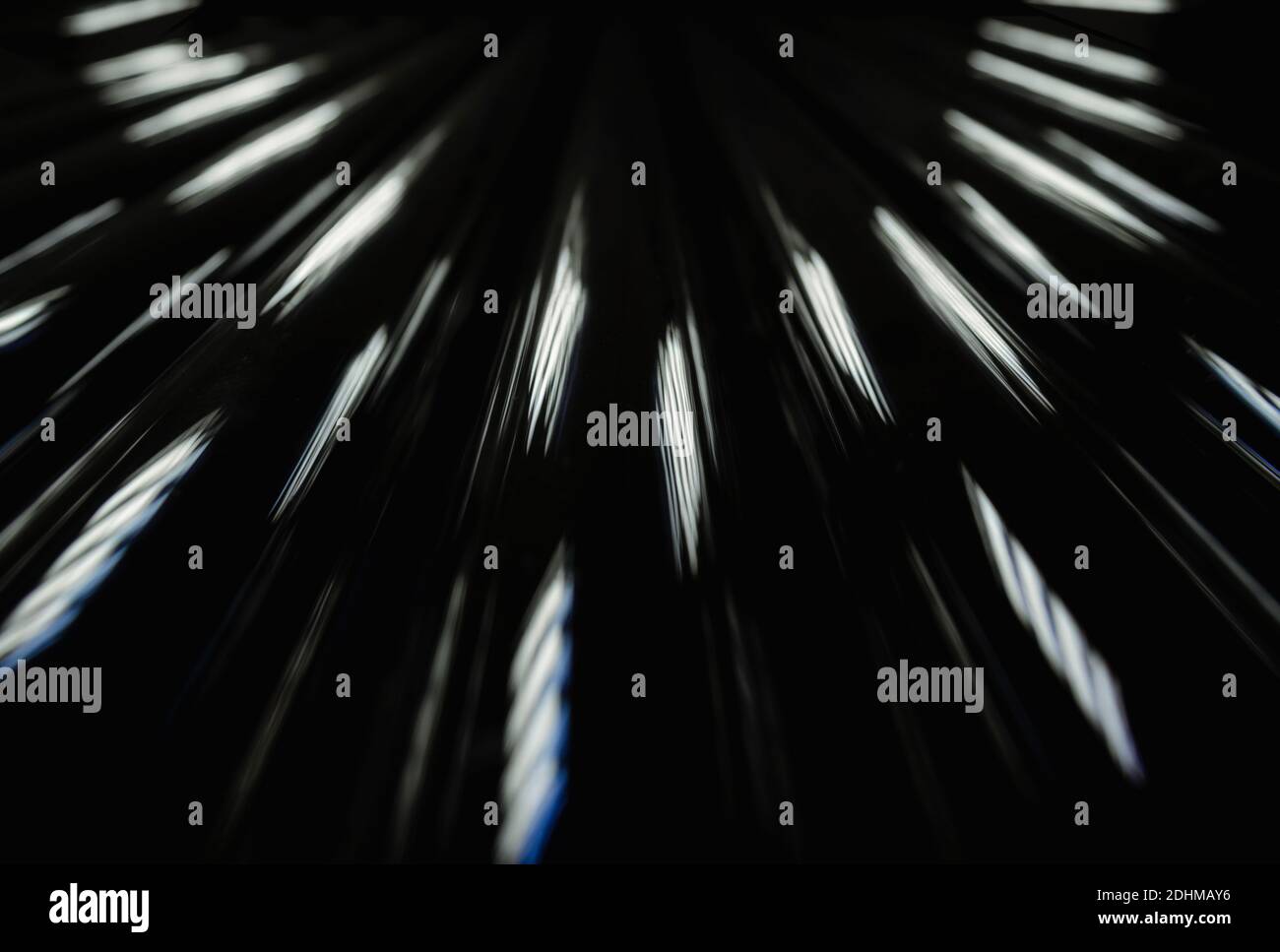 glare light in the dark perspective view abstract background pattern Stock Photo
