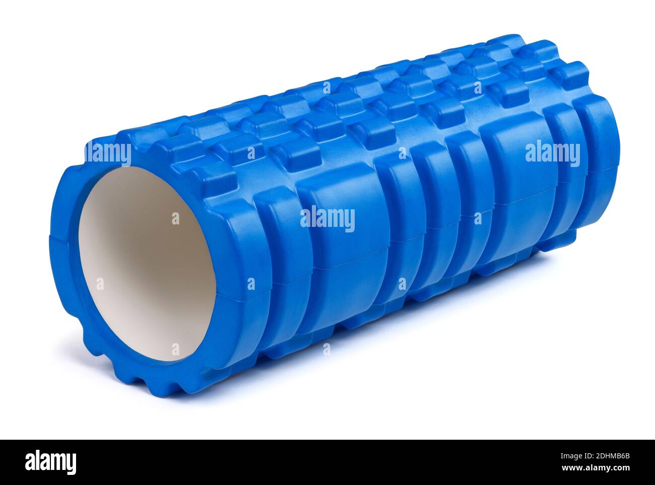 A blue foam roller for muscle recovery after exercise Stock Photo Alamy