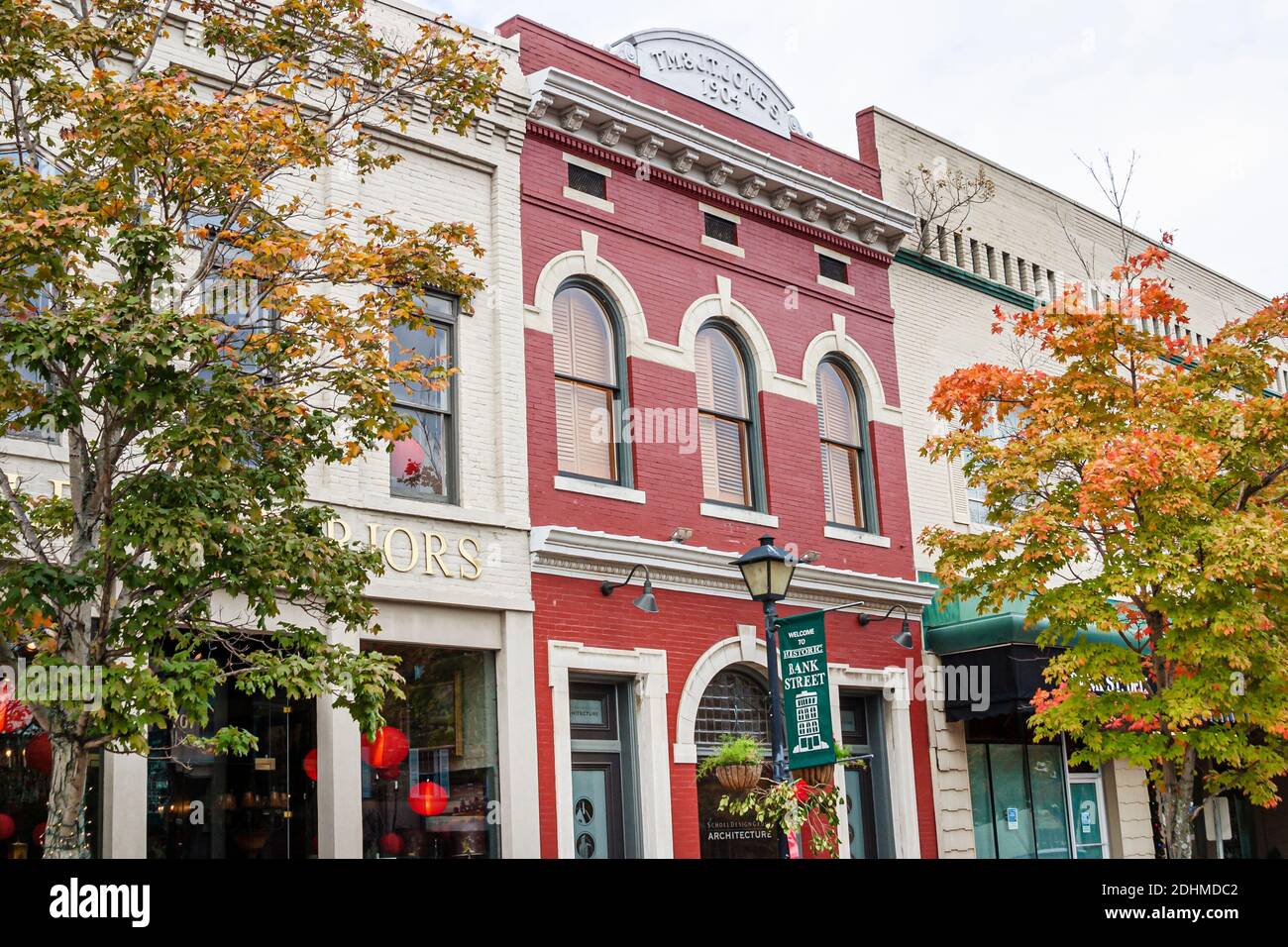 Alabama Decatur Bank Street shopping district historic buildings