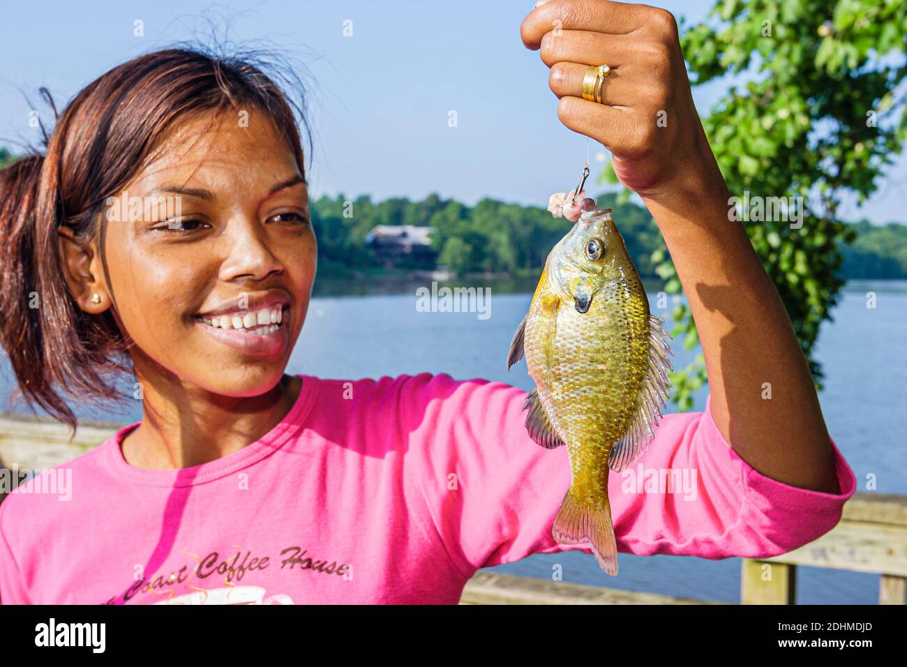 Tuscaloosa Alabama,Warrior River Riverwalk,Black Asian teen girl