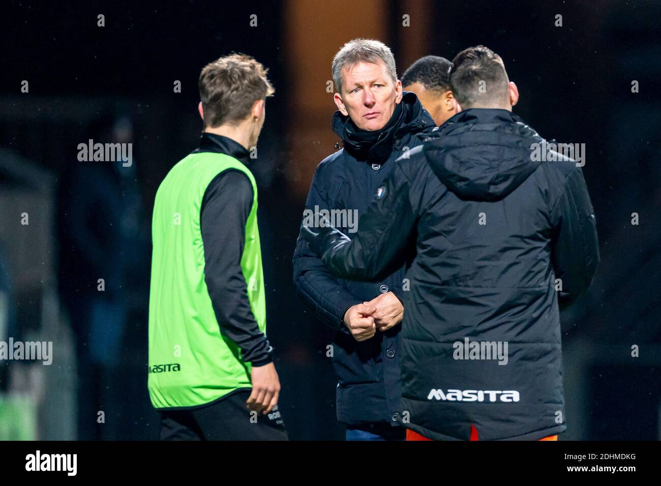 ALMELO, Netherlands. 11th Dec, 2020. football, Dutch eredivisie, season 2020/2021, Heracles coach Frank Wormuth dejected after the lost game during the match Heracles - Fortuna Sittard Credit: Pro Shots/Alamy Live News Stock Photo