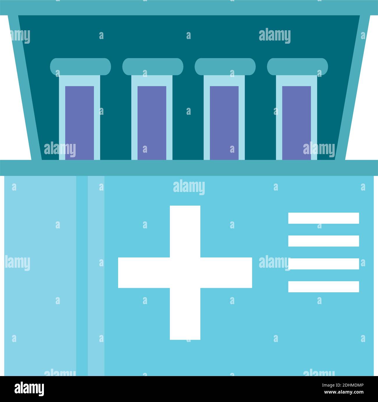 medical equipment laboratory test tubes kit testing vector illustration